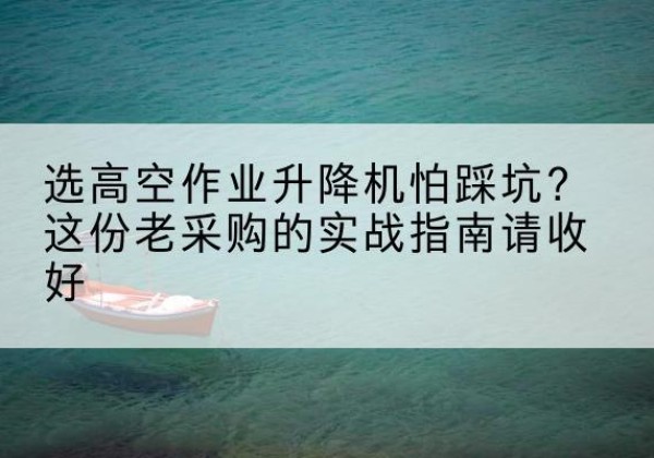 青羊高空作业升降机厂家推荐-选高空作业升降机怕踩坑？这份老采购的实战指南请收好