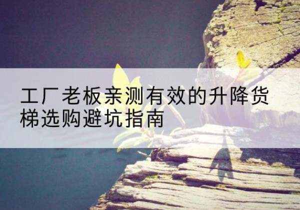 青羊升降货梯怎么选-工厂老板亲测有效的升降货梯选购避坑指南